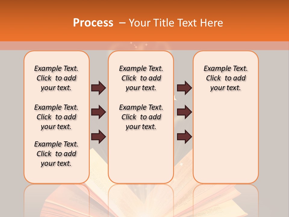 An Open Book With A Light Coming Out Of It PowerPoint Template