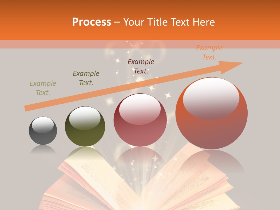 An Open Book With A Light Coming Out Of It PowerPoint Template