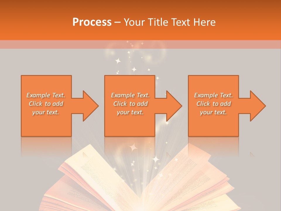 An Open Book With A Light Coming Out Of It PowerPoint Template