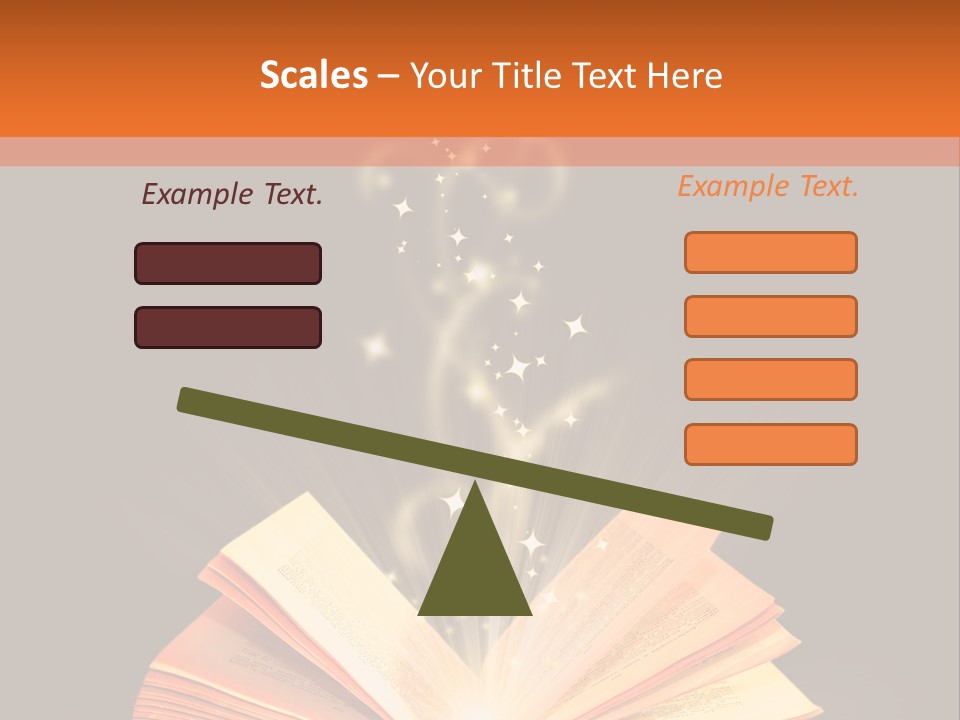 An Open Book With A Light Coming Out Of It PowerPoint Template