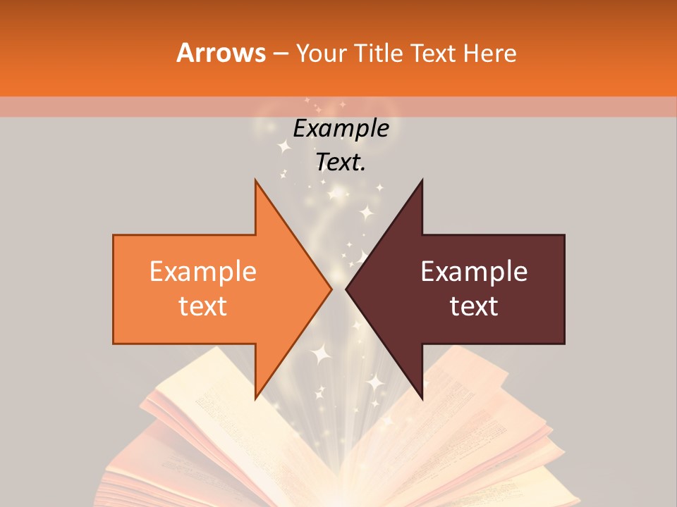 An Open Book With A Light Coming Out Of It PowerPoint Template