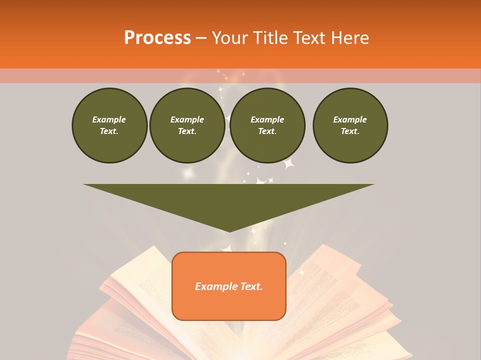 An Open Book With A Light Coming Out Of It PowerPoint Template