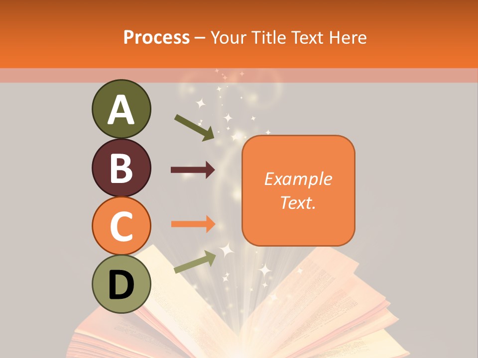 An Open Book With A Light Coming Out Of It PowerPoint Template