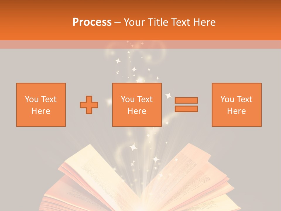 An Open Book With A Light Coming Out Of It PowerPoint Template