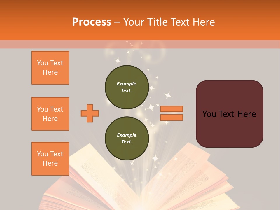 An Open Book With A Light Coming Out Of It PowerPoint Template