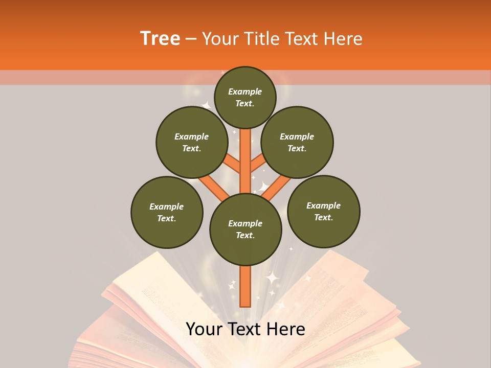An Open Book With A Light Coming Out Of It PowerPoint Template