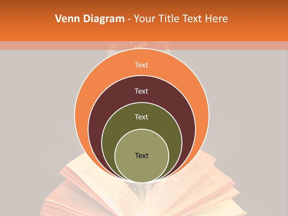 An Open Book With A Light Coming Out Of It PowerPoint Template