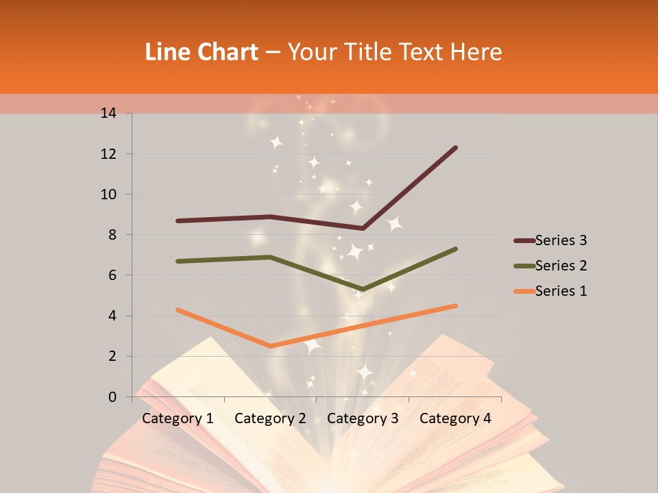 An Open Book With A Light Coming Out Of It PowerPoint Template