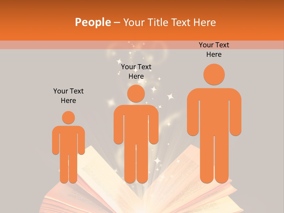 An Open Book With A Light Coming Out Of It PowerPoint Template