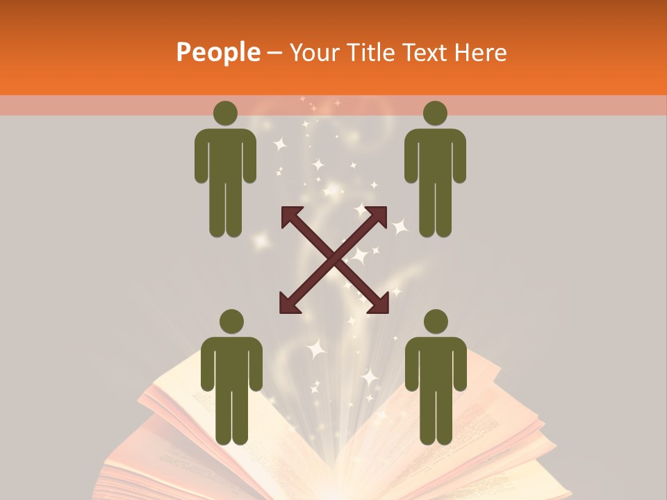 An Open Book With A Light Coming Out Of It PowerPoint Template
