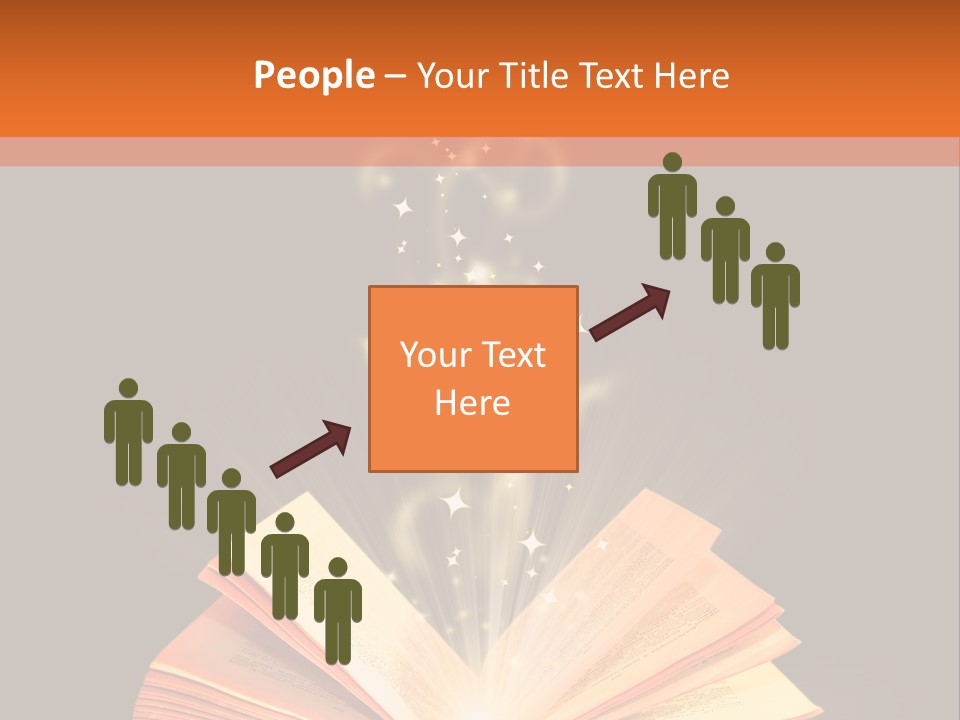An Open Book With A Light Coming Out Of It PowerPoint Template