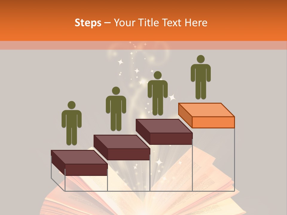 An Open Book With A Light Coming Out Of It PowerPoint Template