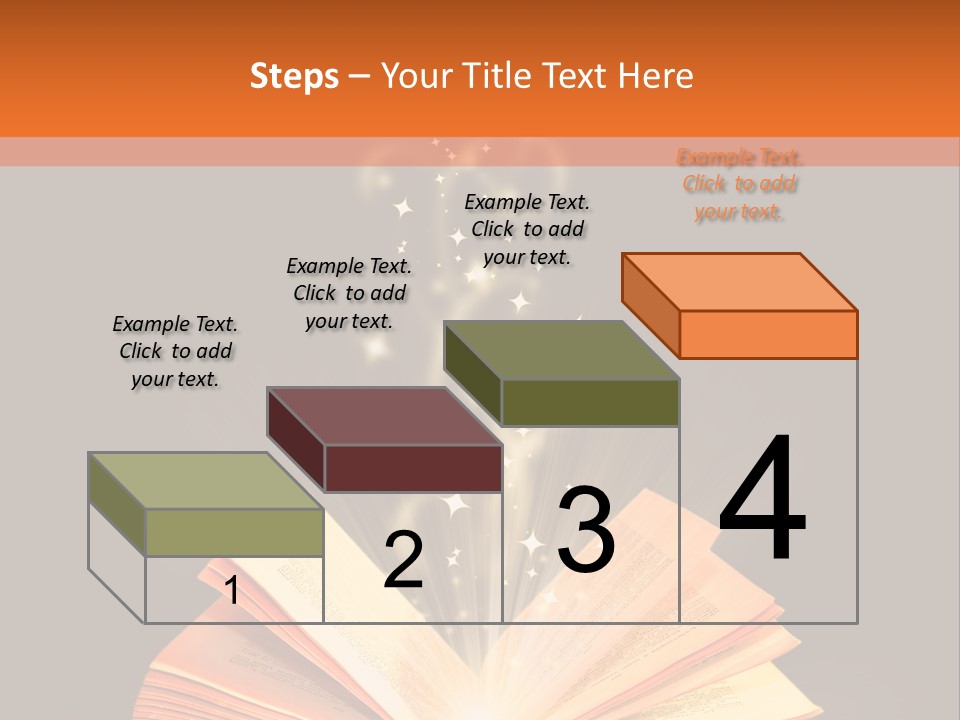 An Open Book With A Light Coming Out Of It PowerPoint Template