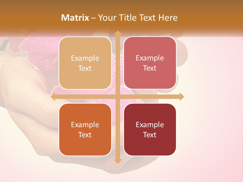 A Woman's Hands Holding A Pink Flower Powerpoint Presentation PowerPoint Template