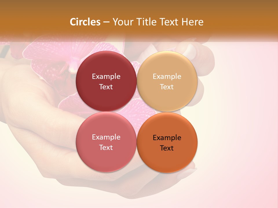 A Woman's Hands Holding A Pink Flower Powerpoint Presentation PowerPoint Template