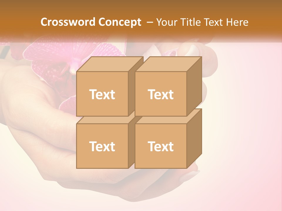 A Woman's Hands Holding A Pink Flower Powerpoint Presentation PowerPoint Template