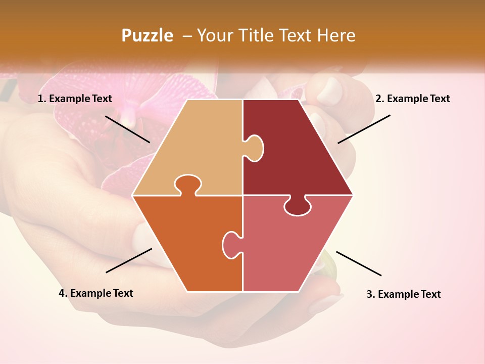 A Woman's Hands Holding A Pink Flower Powerpoint Presentation PowerPoint Template