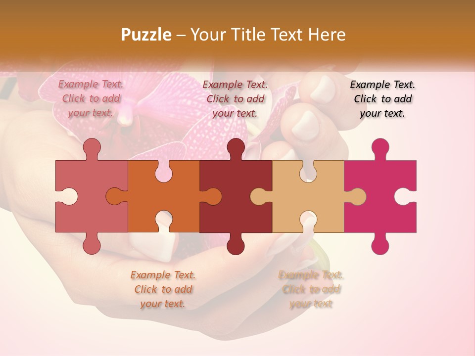 A Woman's Hands Holding A Pink Flower Powerpoint Presentation PowerPoint Template