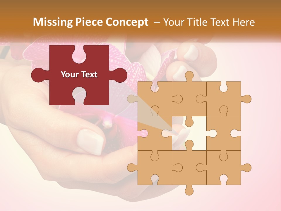 A Woman's Hands Holding A Pink Flower Powerpoint Presentation PowerPoint Template