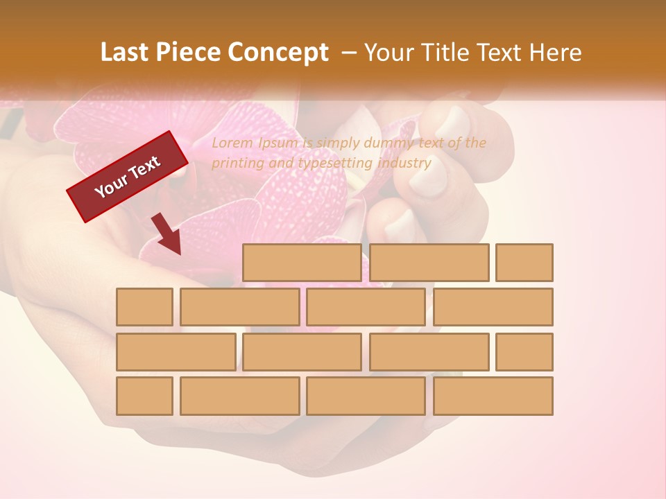A Woman's Hands Holding A Pink Flower Powerpoint Presentation PowerPoint Template