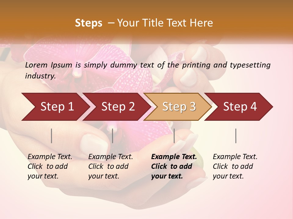 A Woman's Hands Holding A Pink Flower Powerpoint Presentation PowerPoint Template