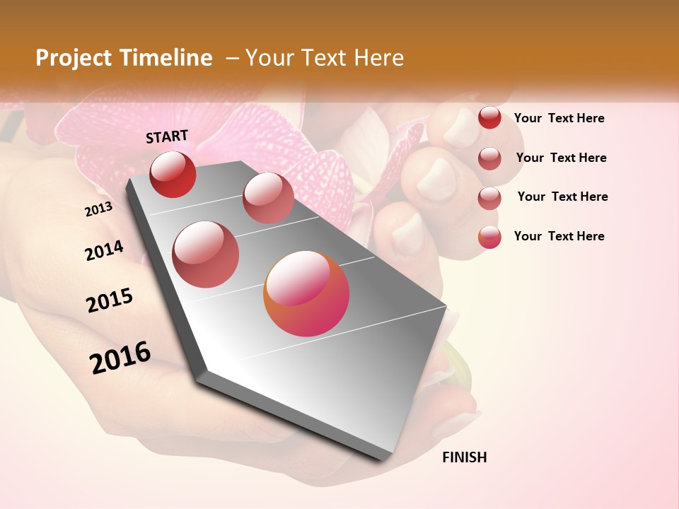 A Woman's Hands Holding A Pink Flower Powerpoint Presentation PowerPoint Template