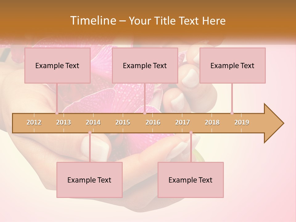 A Woman's Hands Holding A Pink Flower Powerpoint Presentation PowerPoint Template