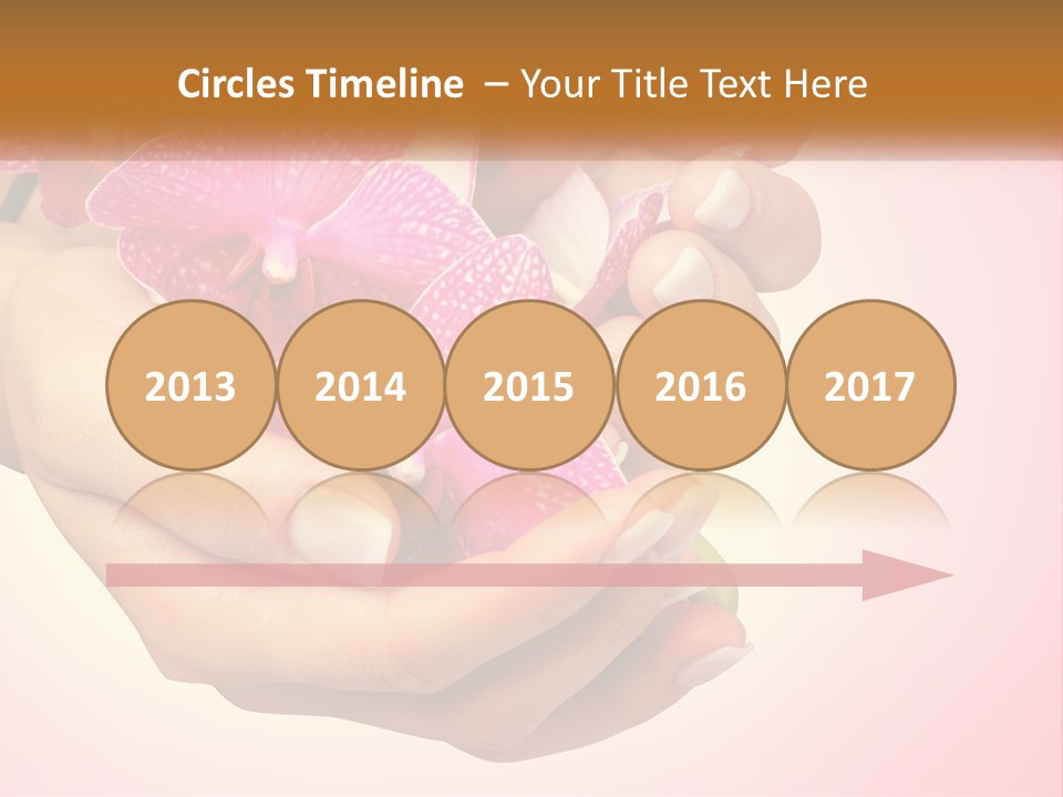 A Woman's Hands Holding A Pink Flower Powerpoint Presentation PowerPoint Template