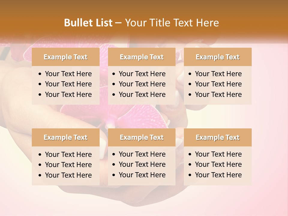 A Woman's Hands Holding A Pink Flower Powerpoint Presentation PowerPoint Template