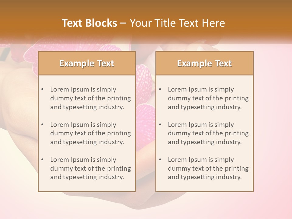 A Woman's Hands Holding A Pink Flower Powerpoint Presentation PowerPoint Template