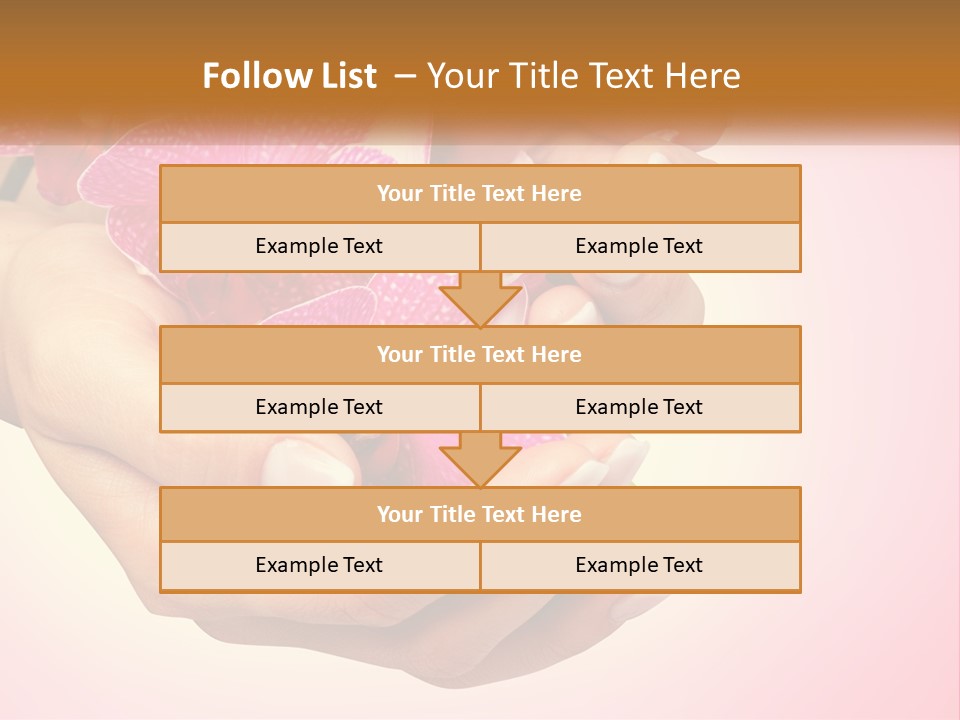 A Woman's Hands Holding A Pink Flower Powerpoint Presentation PowerPoint Template