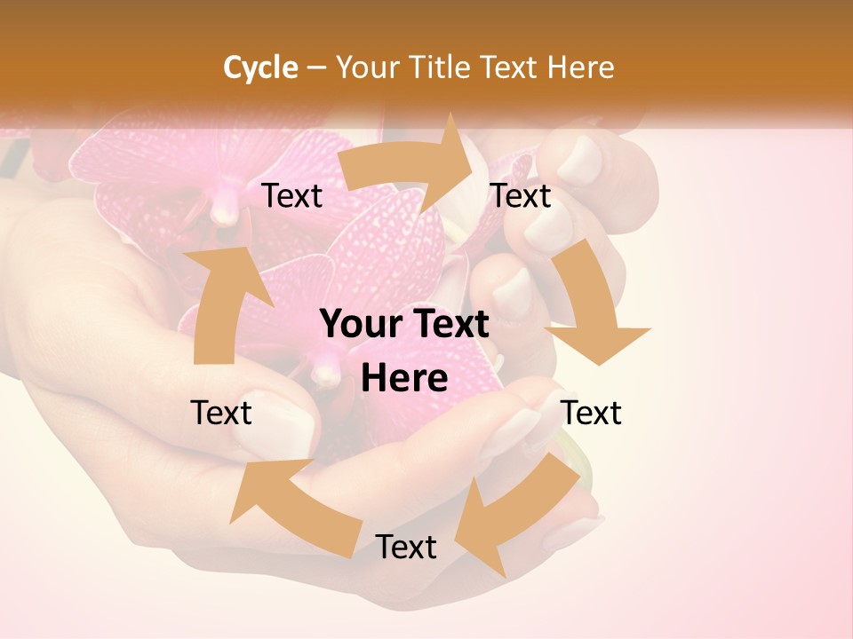 A Woman's Hands Holding A Pink Flower Powerpoint Presentation PowerPoint Template