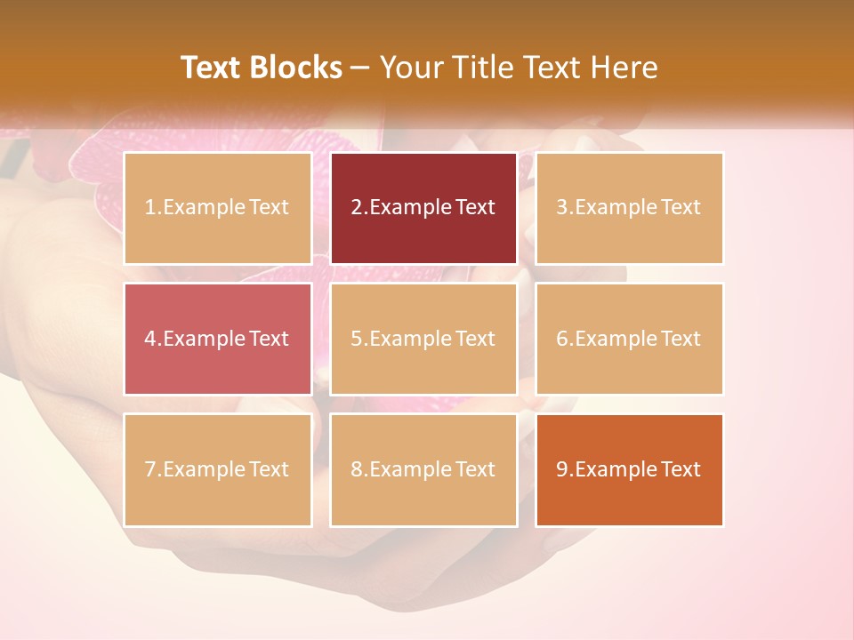 A Woman's Hands Holding A Pink Flower Powerpoint Presentation PowerPoint Template