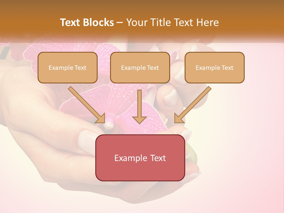 A Woman's Hands Holding A Pink Flower Powerpoint Presentation PowerPoint Template