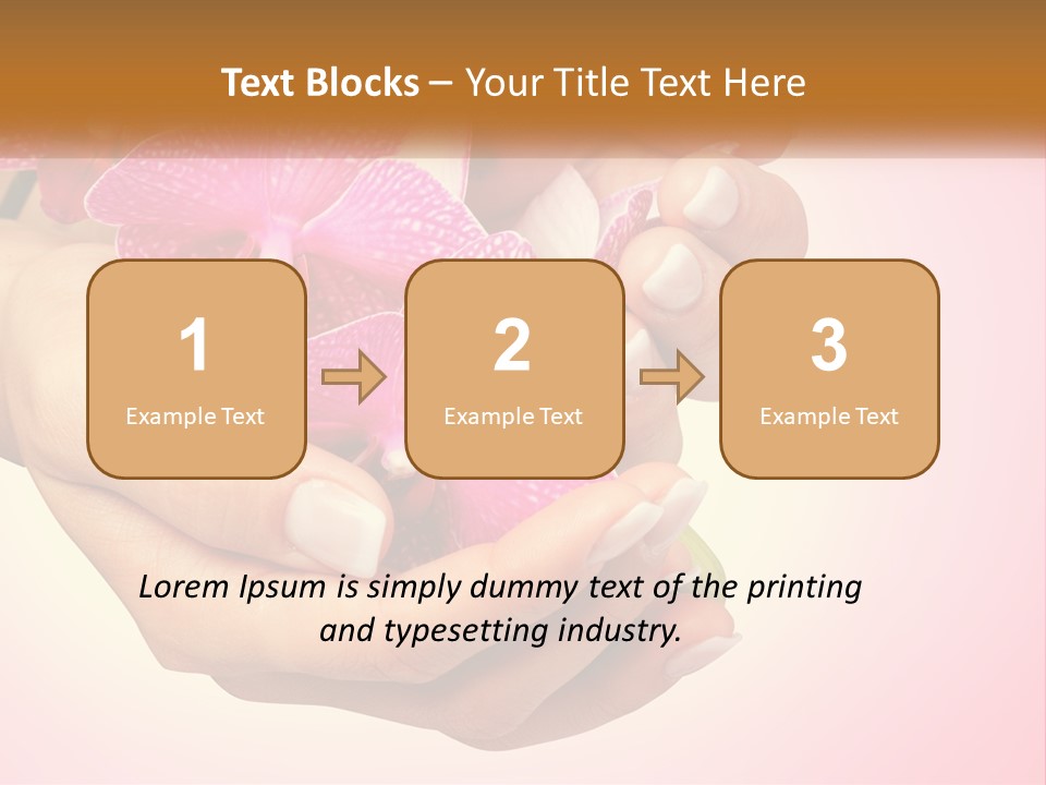 A Woman's Hands Holding A Pink Flower Powerpoint Presentation PowerPoint Template