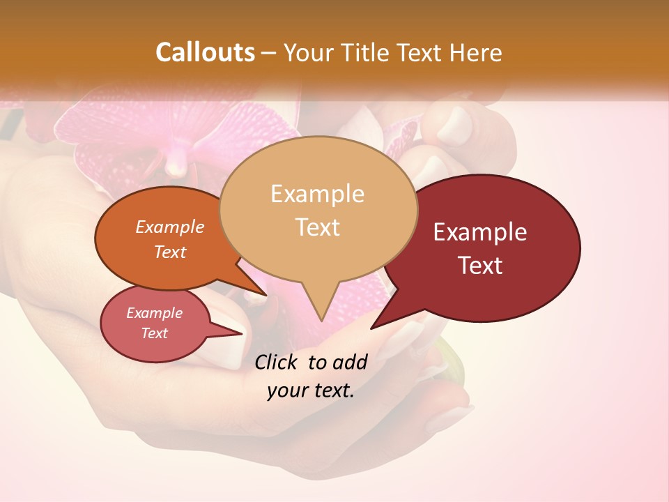 A Woman's Hands Holding A Pink Flower Powerpoint Presentation PowerPoint Template