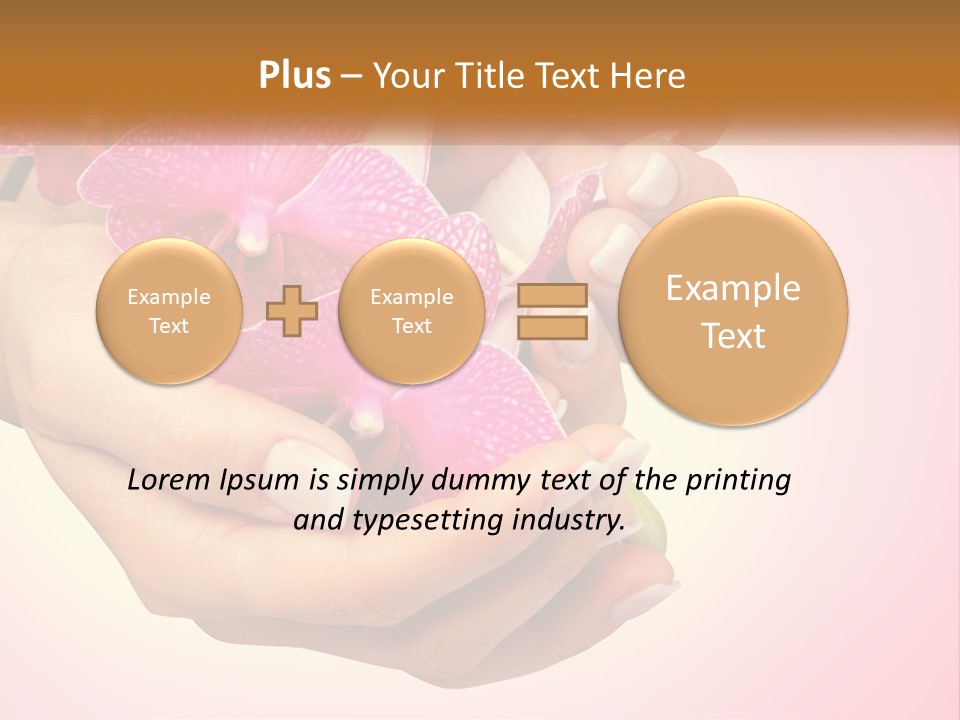 A Woman's Hands Holding A Pink Flower Powerpoint Presentation PowerPoint Template