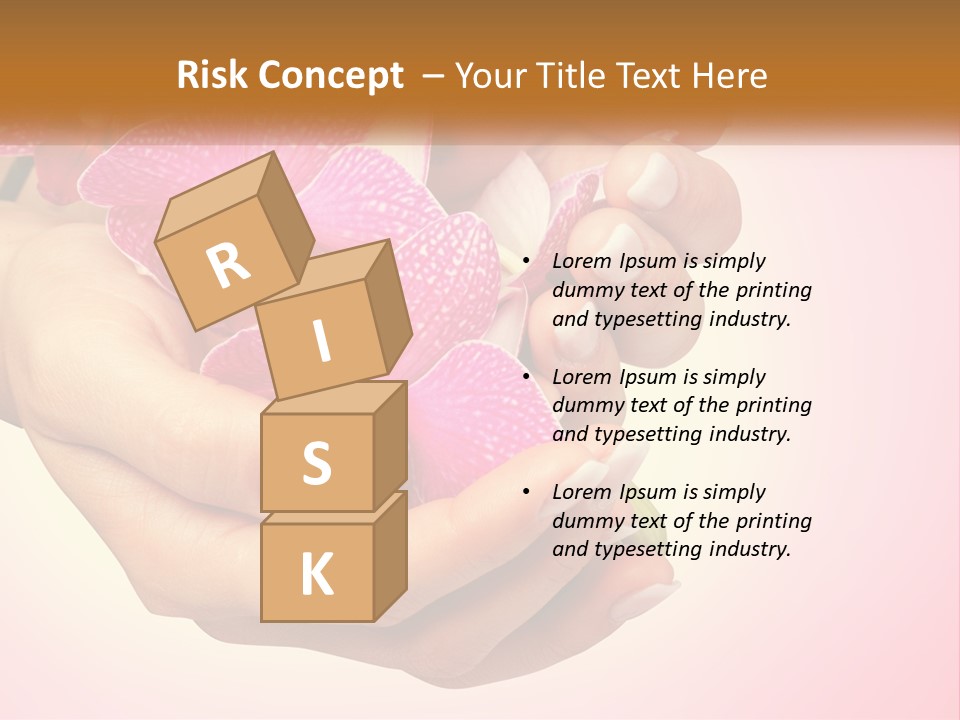 A Woman's Hands Holding A Pink Flower Powerpoint Presentation PowerPoint Template