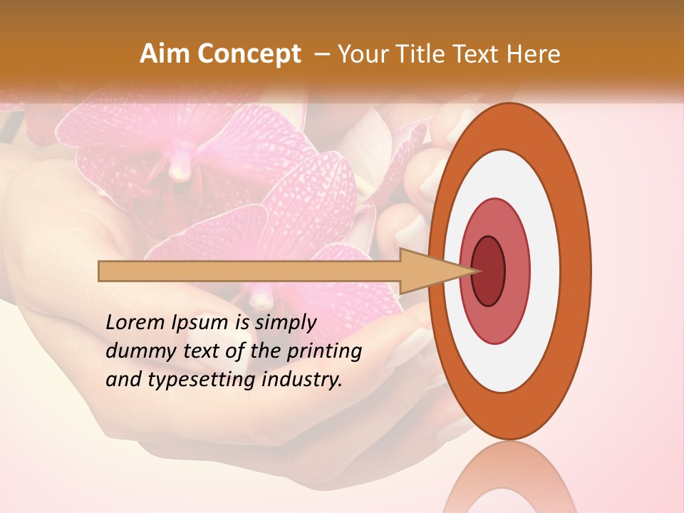 A Woman's Hands Holding A Pink Flower Powerpoint Presentation PowerPoint Template