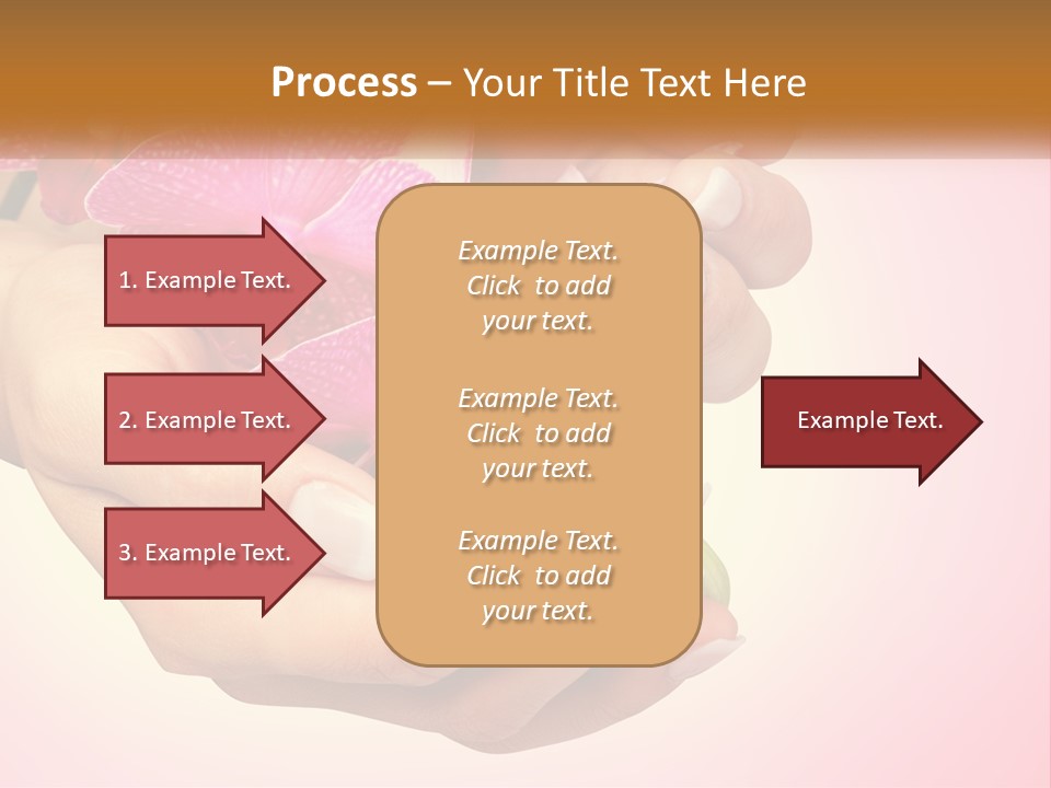 A Woman's Hands Holding A Pink Flower Powerpoint Presentation PowerPoint Template