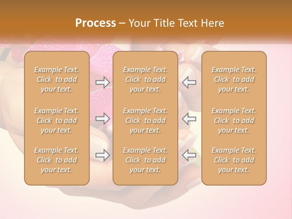 A Woman's Hands Holding A Pink Flower Powerpoint Presentation PowerPoint Template