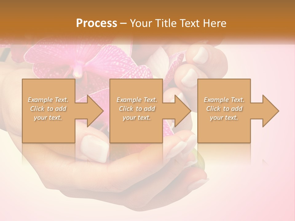 A Woman's Hands Holding A Pink Flower Powerpoint Presentation PowerPoint Template