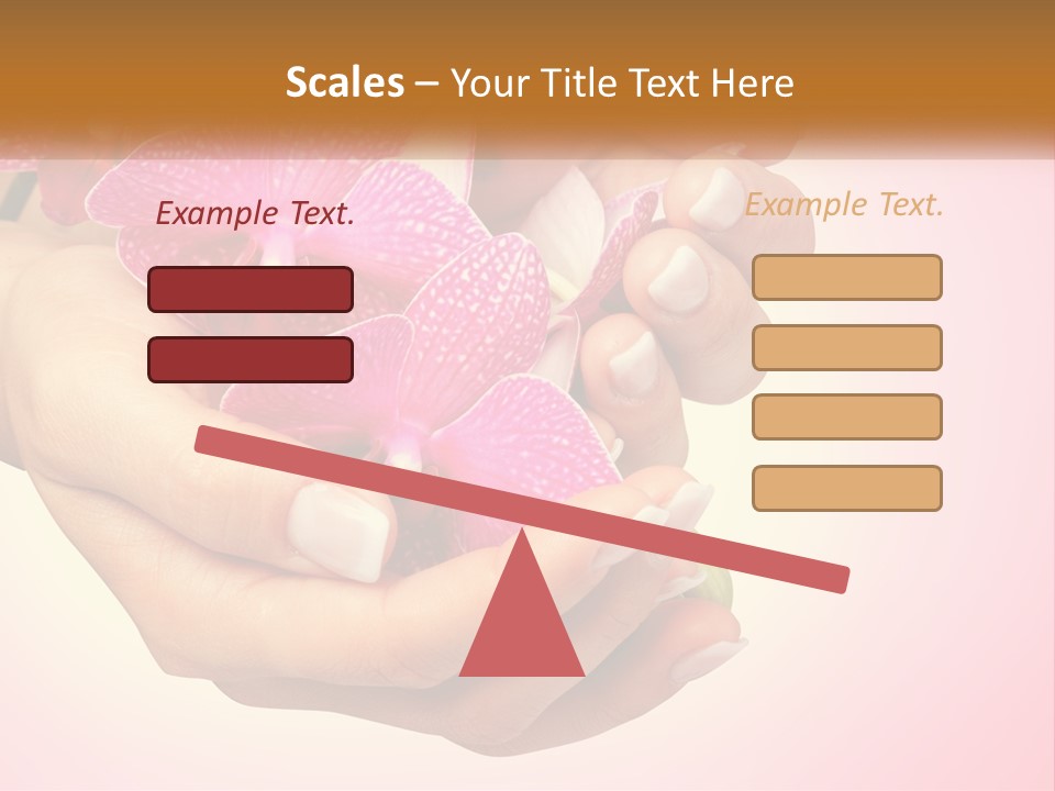 A Woman's Hands Holding A Pink Flower Powerpoint Presentation PowerPoint Template