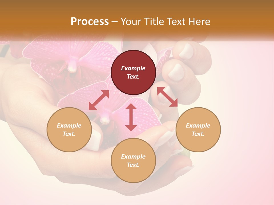 A Woman's Hands Holding A Pink Flower Powerpoint Presentation PowerPoint Template