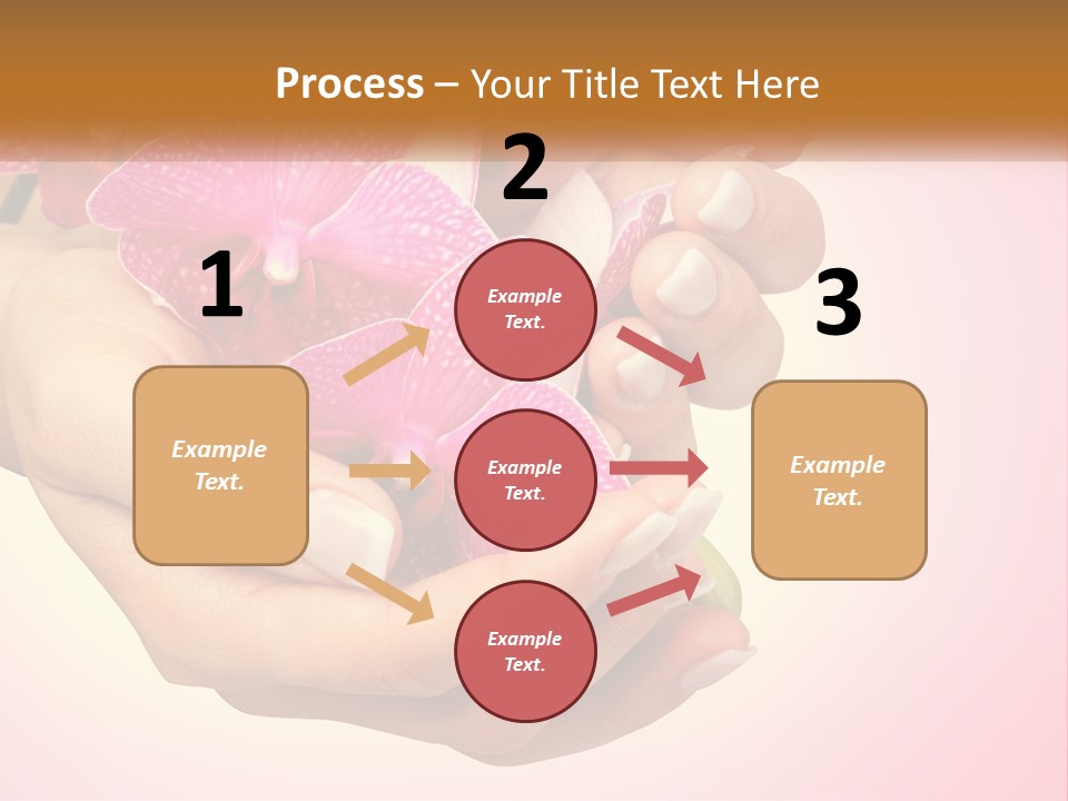 A Woman's Hands Holding A Pink Flower Powerpoint Presentation PowerPoint Template