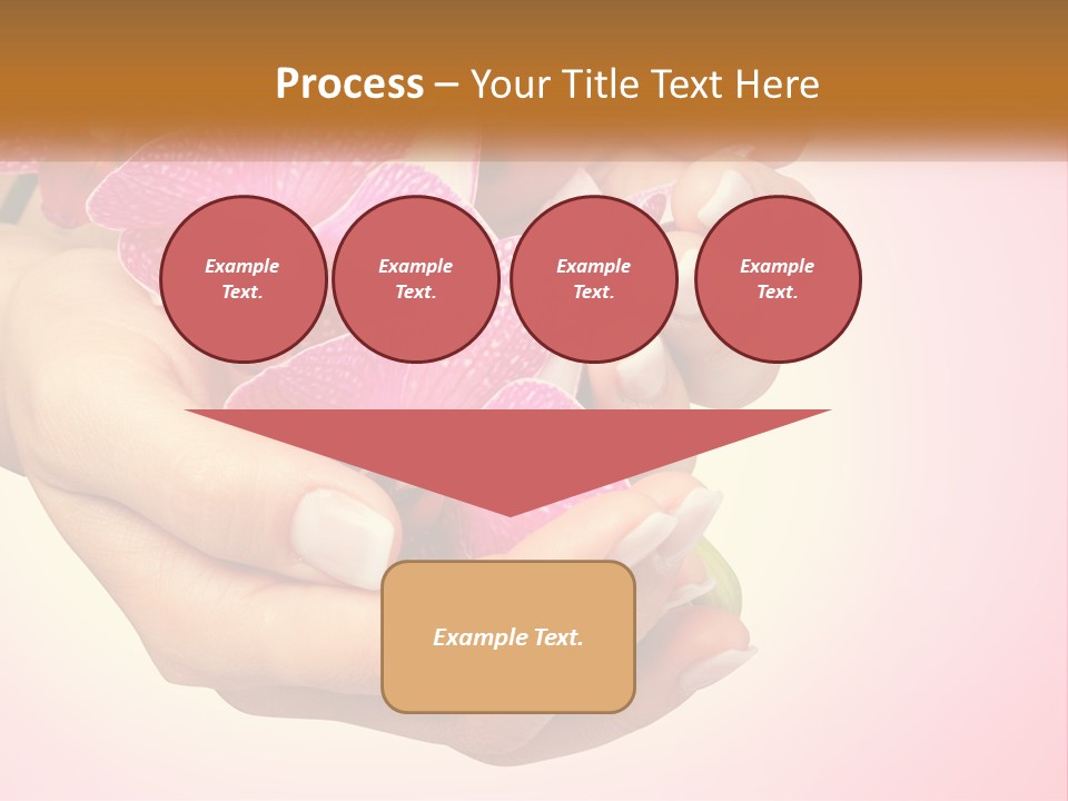 A Woman's Hands Holding A Pink Flower Powerpoint Presentation PowerPoint Template