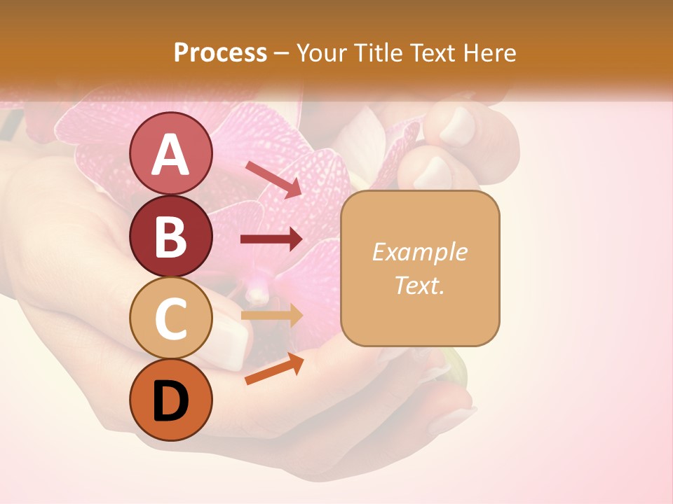 A Woman's Hands Holding A Pink Flower Powerpoint Presentation PowerPoint Template