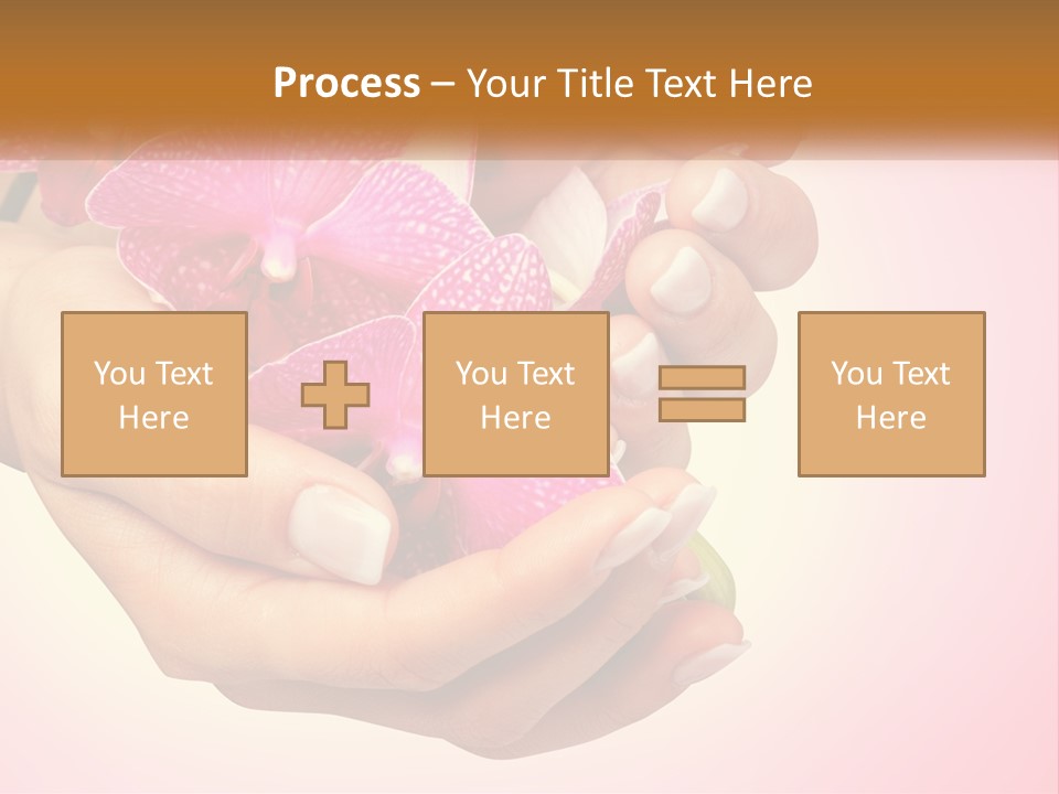 A Woman's Hands Holding A Pink Flower Powerpoint Presentation PowerPoint Template