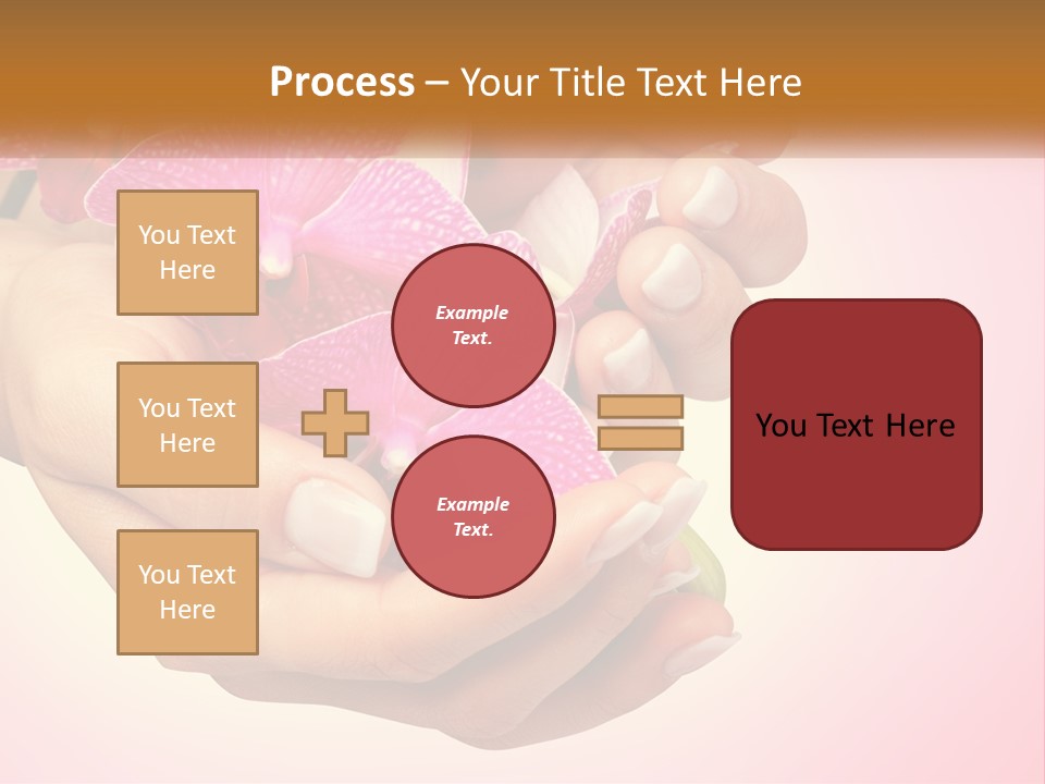 A Woman's Hands Holding A Pink Flower Powerpoint Presentation PowerPoint Template