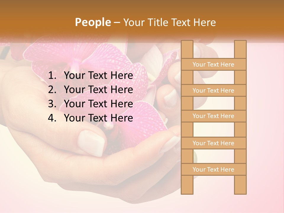 A Woman's Hands Holding A Pink Flower Powerpoint Presentation PowerPoint Template